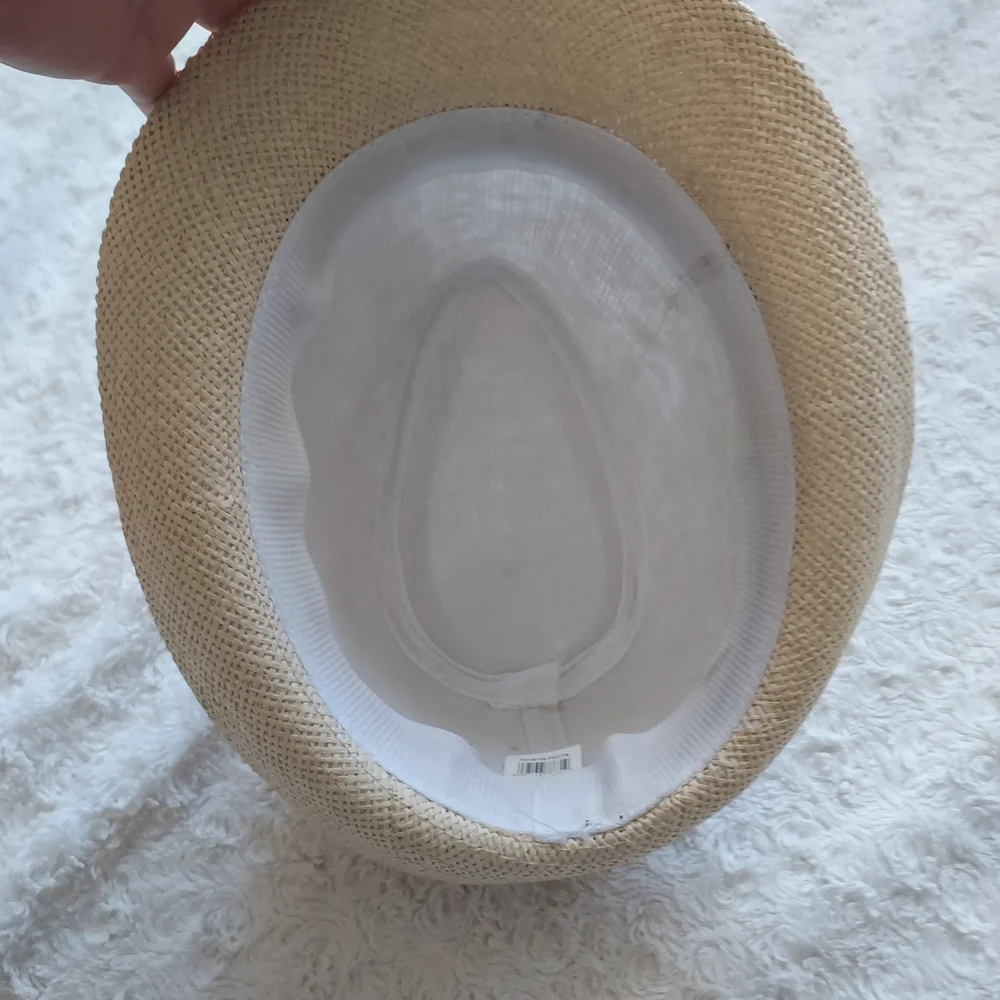 Stylish Beige Fedora Hat with Black Band Summer Spring Chic